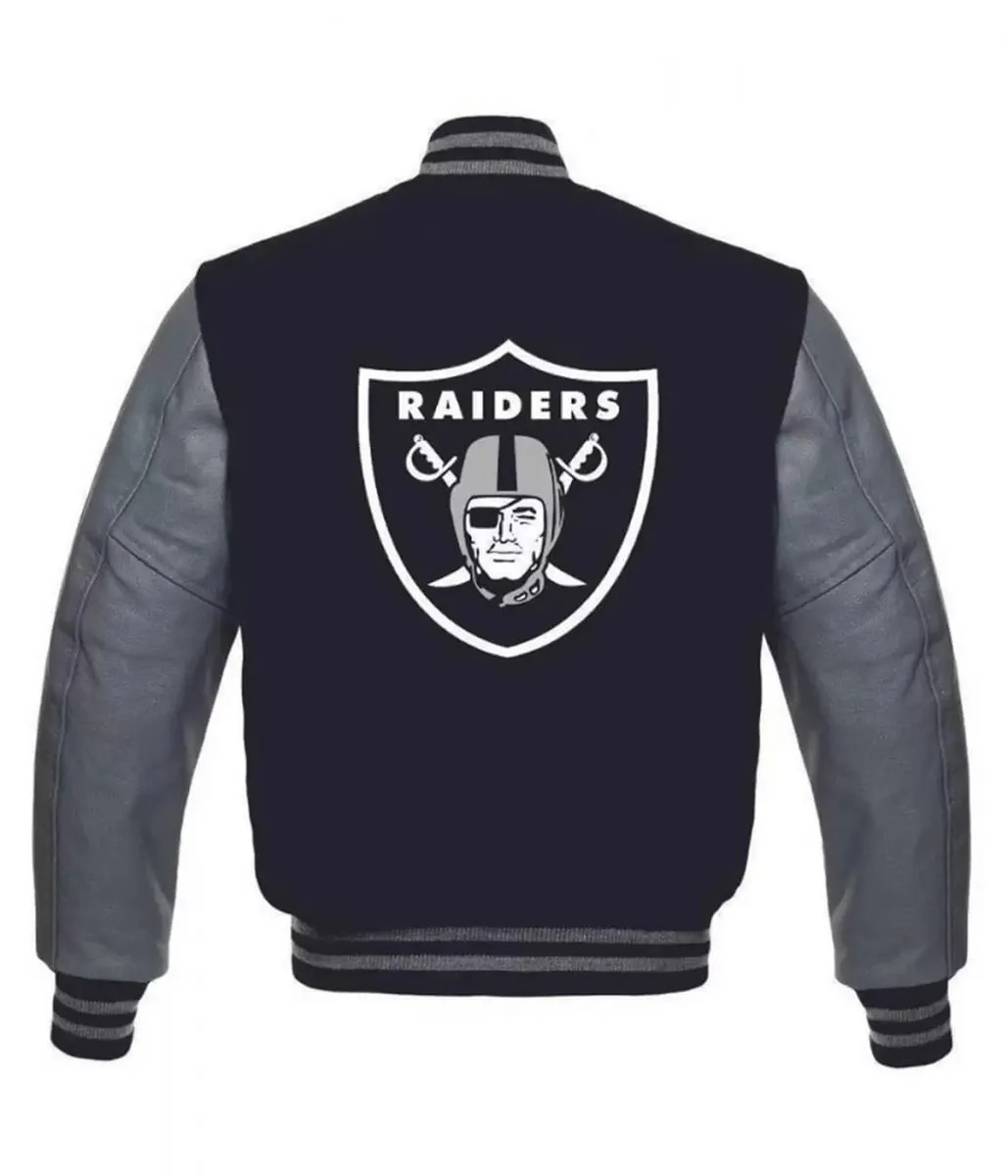 Las Vegas Raiders Letterman Jacket Las Vegas Raiders Letterman Jacket - Image 2