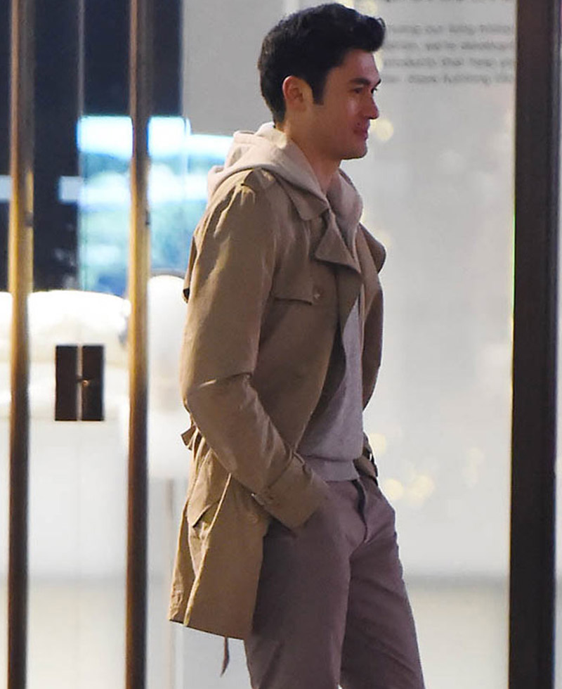 Last Christmas Tom Cotton Brown Coat last christmas henry golding