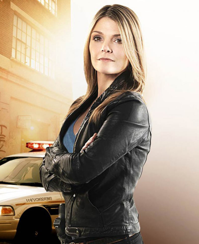 Alexandra Eames Law & Order Kathryn Erbe Leather Jacket