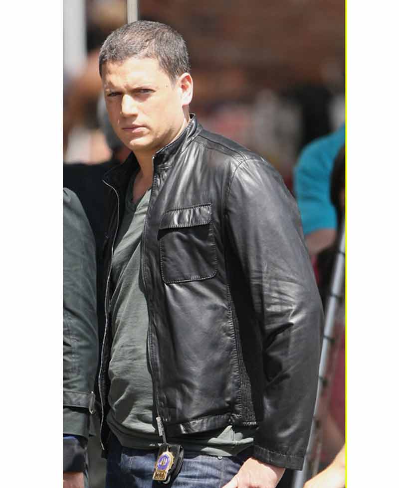 Law & Order SVU Wentworth Miller Leather Jacket Law & Order SVU Wentworth Miller Leather Jacket - Image 5