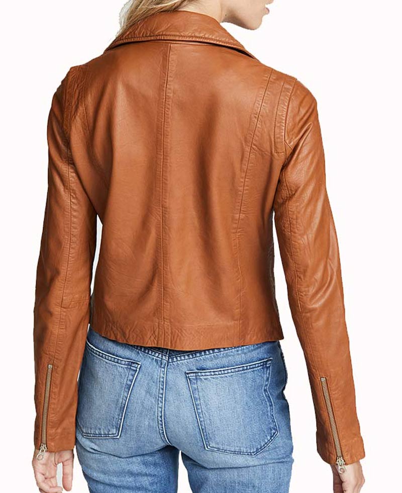 Legends of Tomorrow Jes Macallan Brown Leather Biker Jacket Legends of Tomorrow Jes Macallan Brown Leather Biker Jacket - Image 2