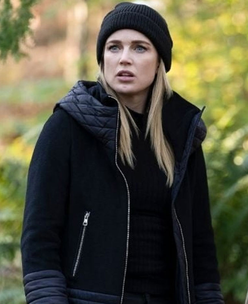 Legends Of Tomorrow S05 Caity Lotz Black Coat with Hood Legends Of Tomorrow S05 Caity Lotz Black Coat with Hood - Image 2