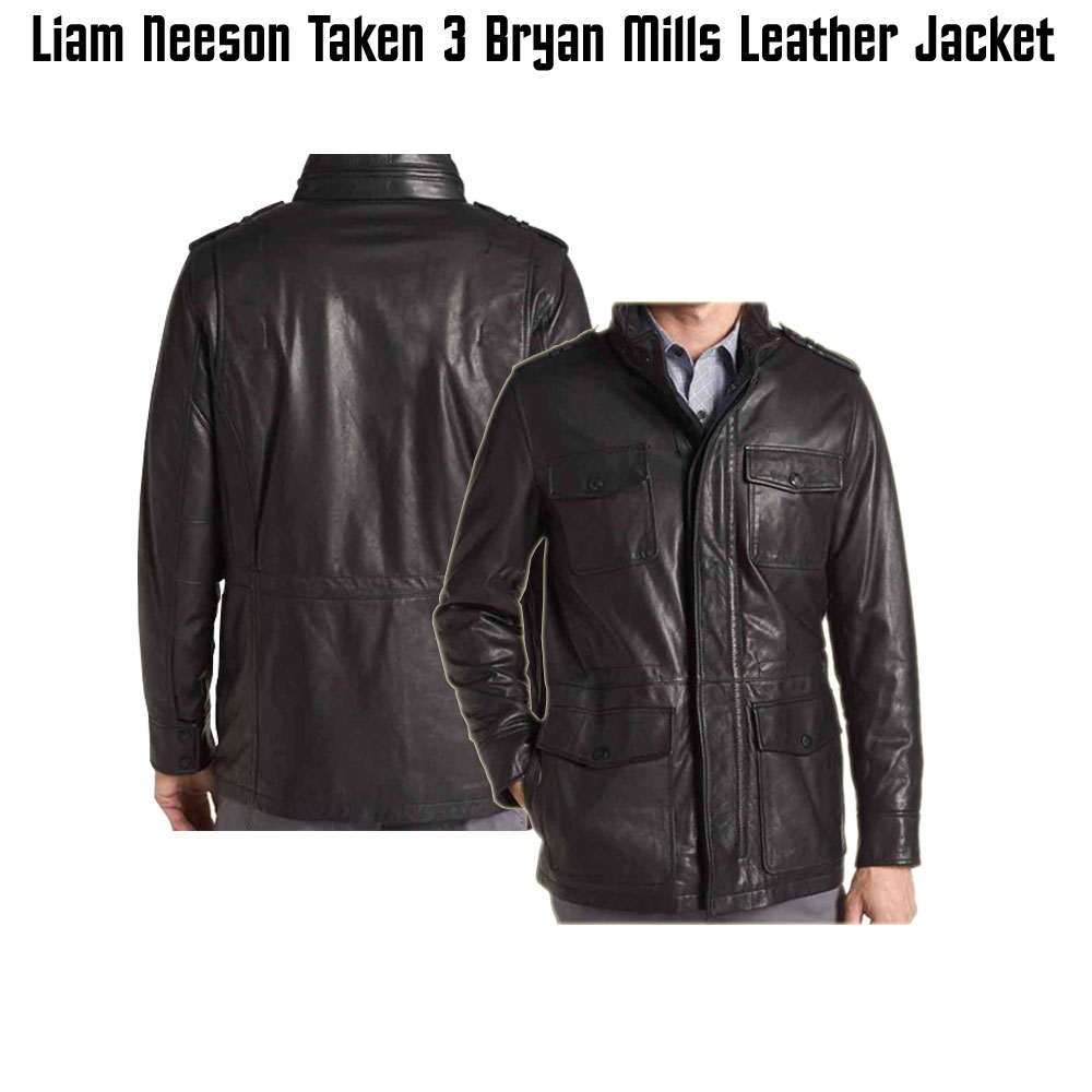 Liam Neeson Taken 3 Leather Jacket Liam Neeson Taken 3 Leather Jacket - Image 5