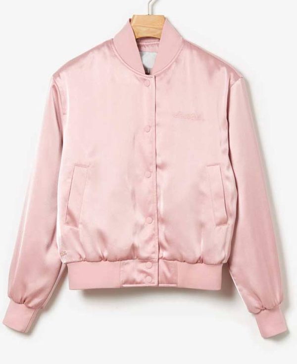 Lily Collins Emily in Paris Pink Bomber Jacket