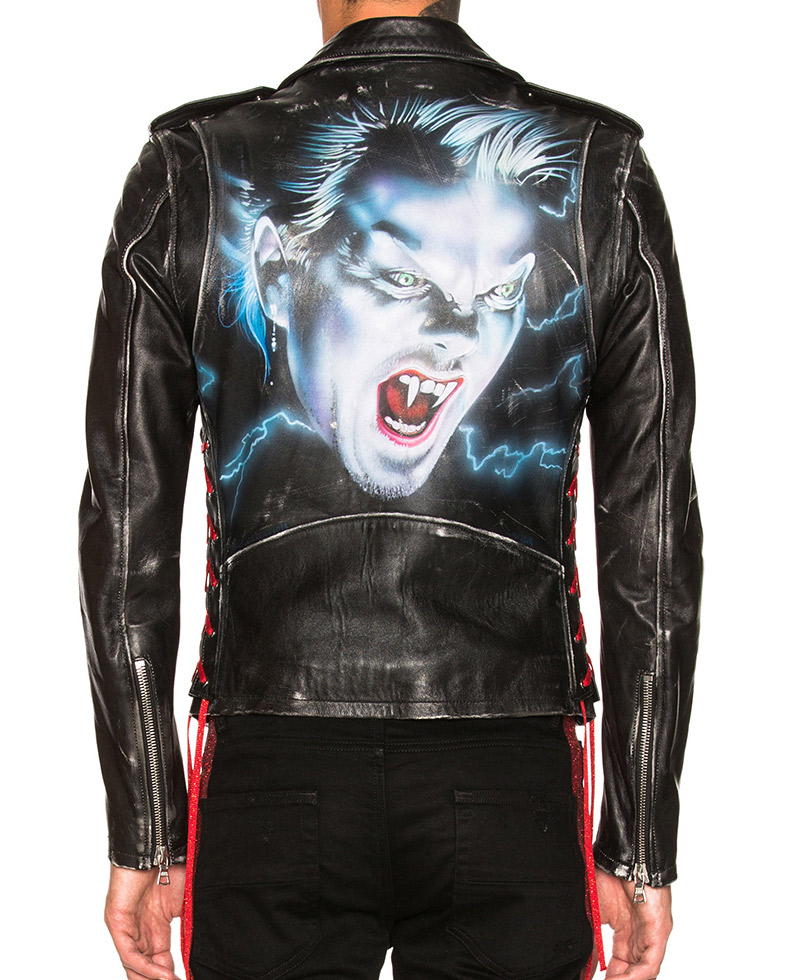 Men's Lost Boys Motorcycle Black Leather Jacket Men's Lost Boys Motorcycle Black Leather Jacket