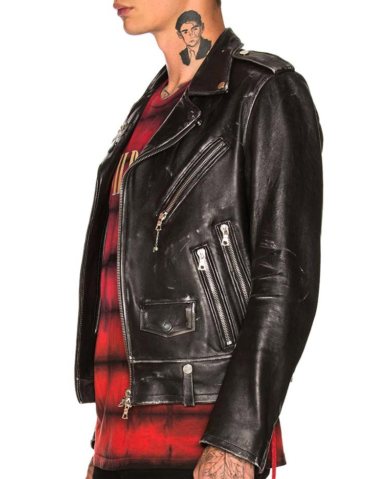 Men's Lost Boys Motorcycle Black Leather Jacket Men's Lost Boys Motorcycle Black Leather Jacket - Image 3