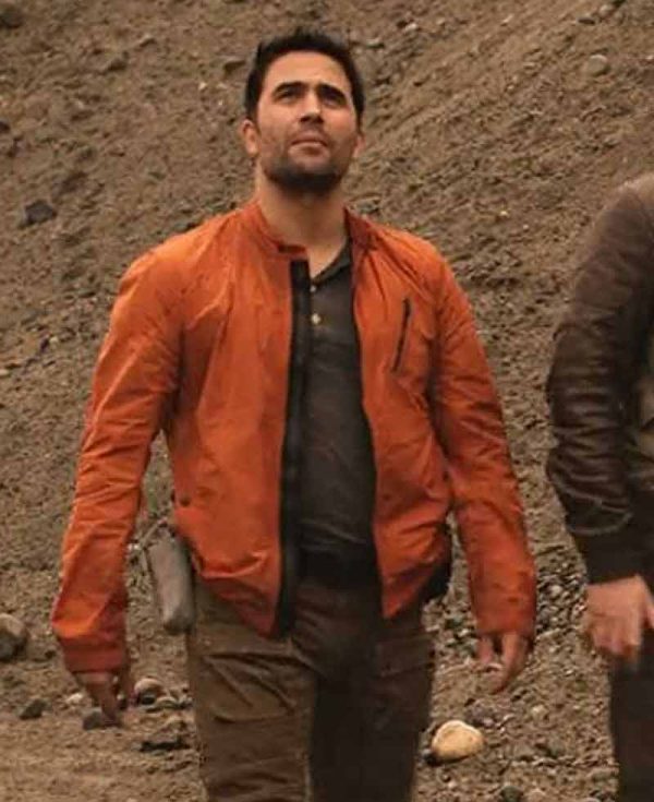 Ignacio Serricchio Lost in Space Orange Jacket