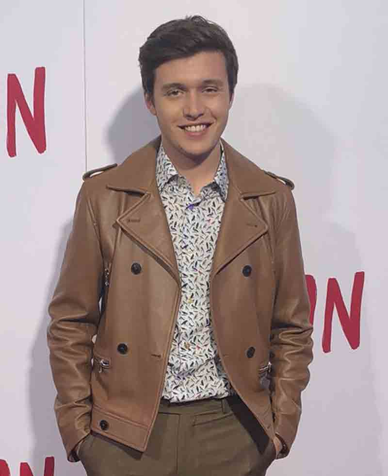 Nick Robinson Love Simon Double Breasted Leather Jacket Nick Robinson Love Simon Double Breasted Leather Jacket - Image 3