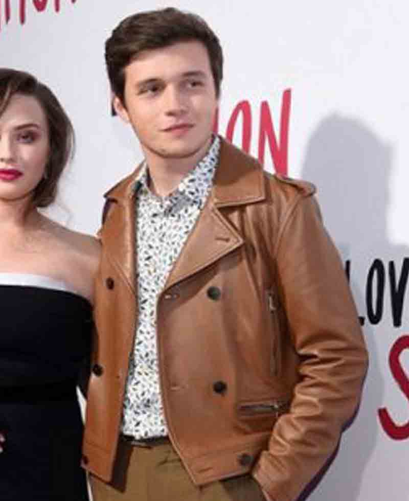 Nick Robinson Love Simon Double Breasted Leather Jacket Nick Robinson Love Simon Double Breasted Leather Jacket - Image 6