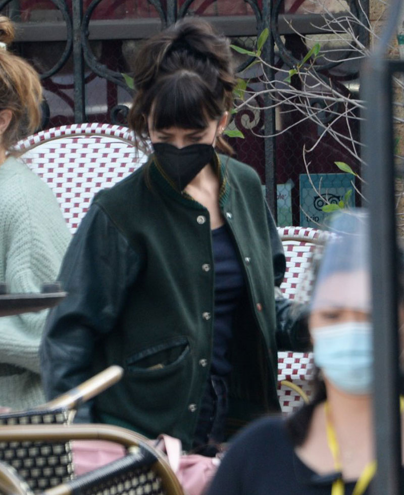 Am I Ok Dakota Johnson Varsity Green Jacket Am I Ok Dakota Johnson Varsity Green Jacket - Image 2