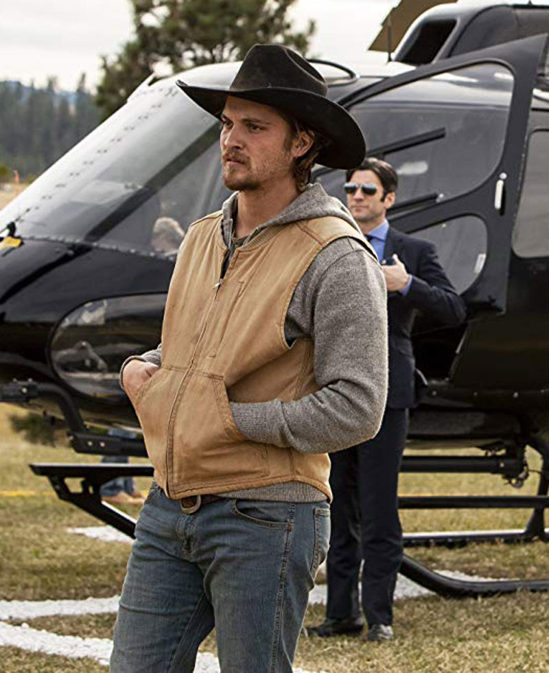 Yellowstone TV Series Kayce Dutton Cotton Brown Vest Yellowstone TV Series Kayce Dutton Cotton Brown Vest - Image 3