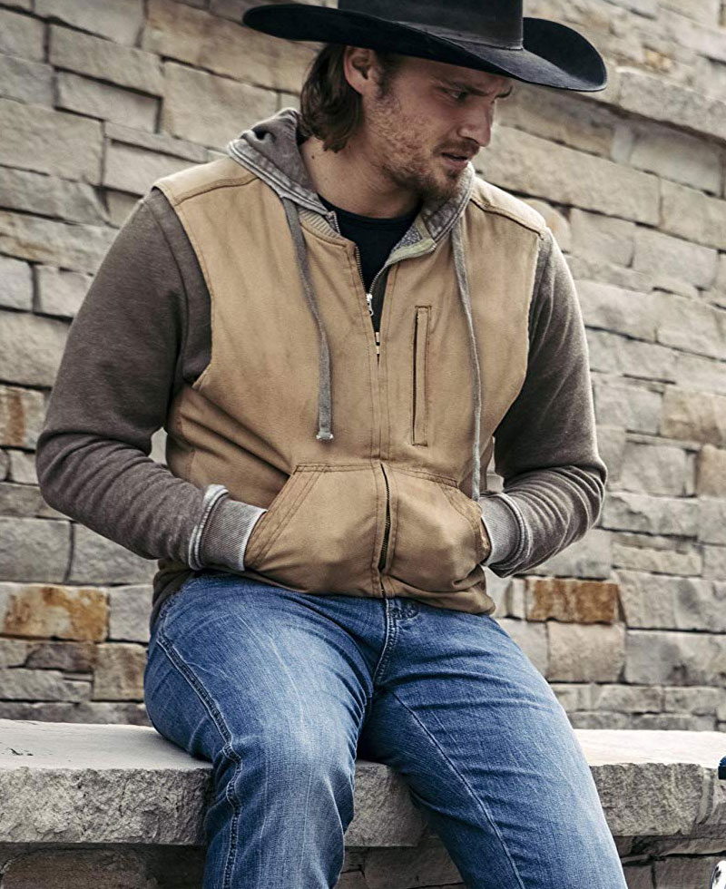Yellowstone TV Series Kayce Dutton Cotton Brown Vest Yellowstone TV Series Kayce Dutton Cotton Brown Vest - Image 4