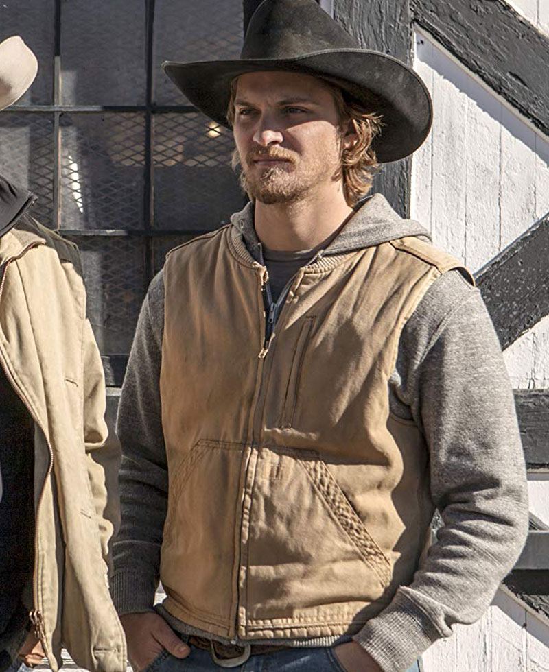 Yellowstone TV Series Kayce Dutton Cotton Brown Vest Yellowstone TV Series Kayce Dutton Cotton Brown Vest - Image 2