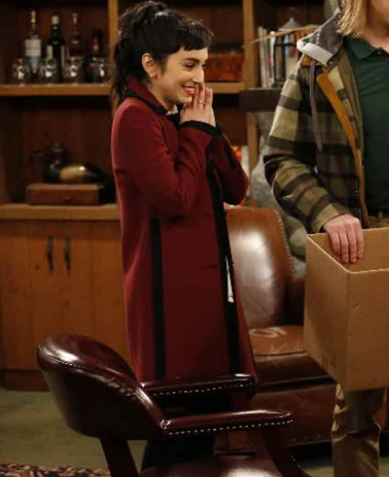 Molly Ephraim Last Man Standing Red Wool Coat Molly Ephraim Last Man Standing Red Wool Coat - Image 5