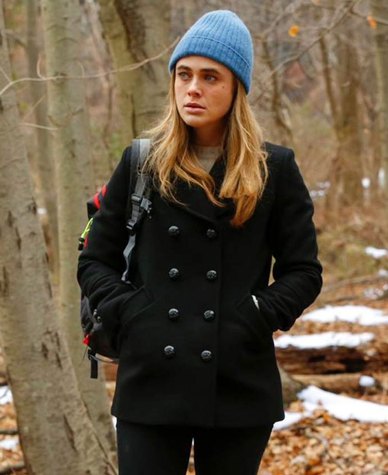 Manifest Melissa Roxburgh Black Peacoat Manifest Melissa Roxburgh Black Peacoat
