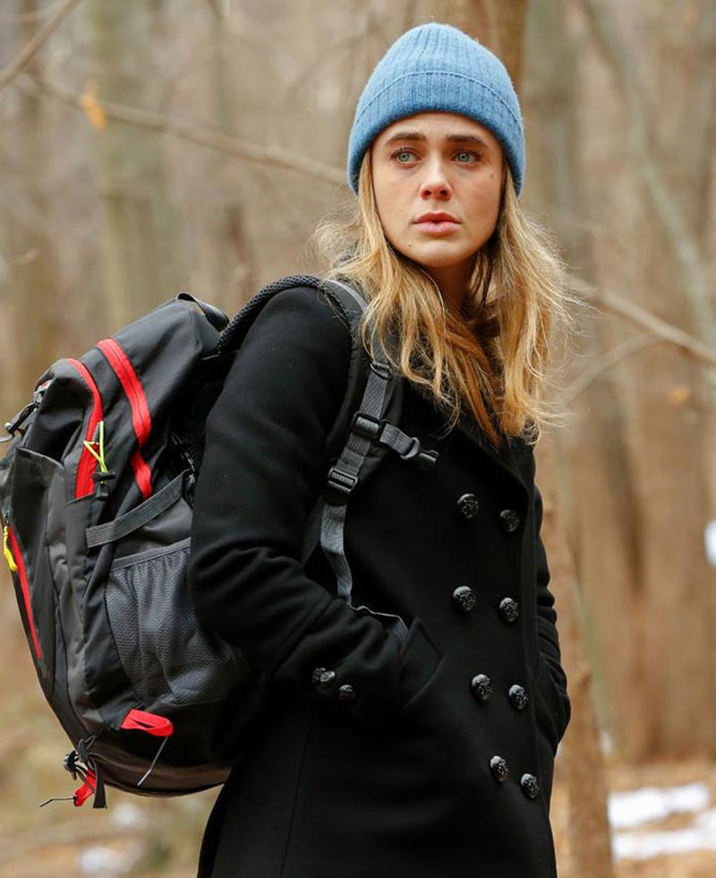 Manifest Melissa Roxburgh Black Peacoat Manifest Melissa Roxburgh Black Peacoat - Image 2