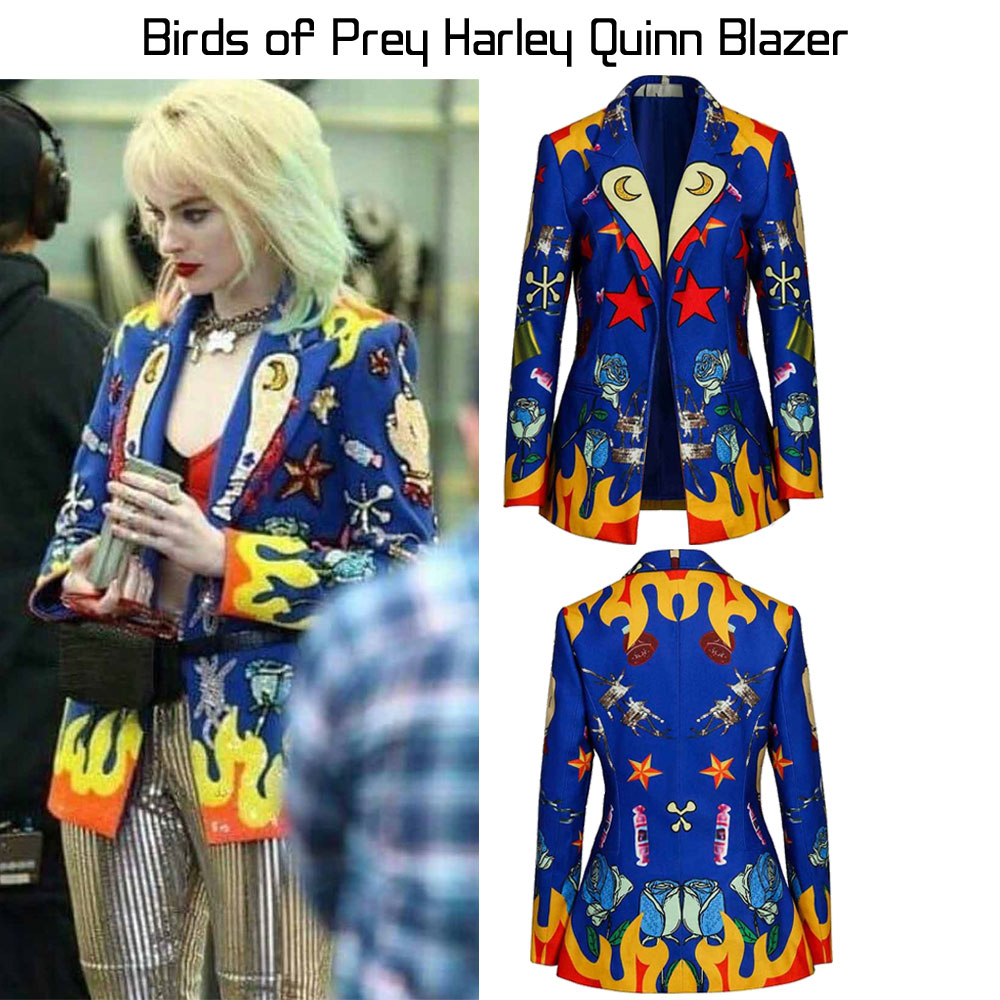 Birds of Prey Margot Robbie Blue Blazer Birds of Prey Margot Robbie Blue Blazer - Image 6