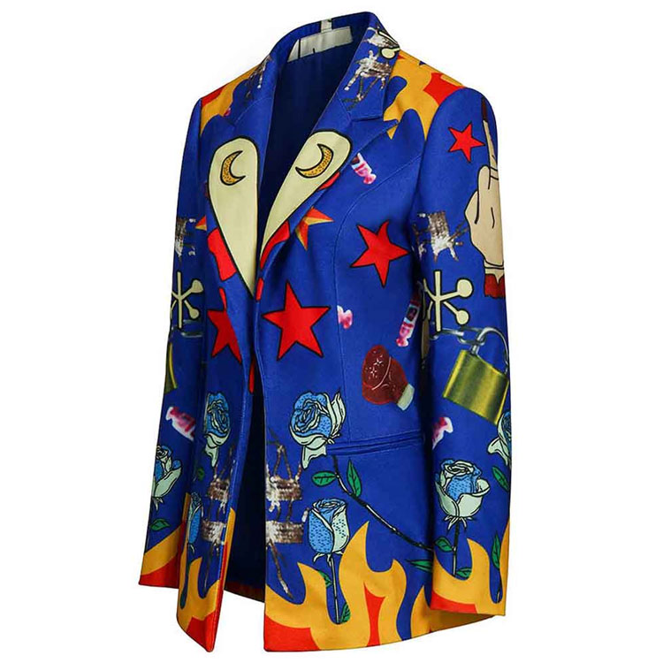 Birds of Prey Margot Robbie Blue Blazer Birds of Prey Margot Robbie Blue Blazer - Image 4