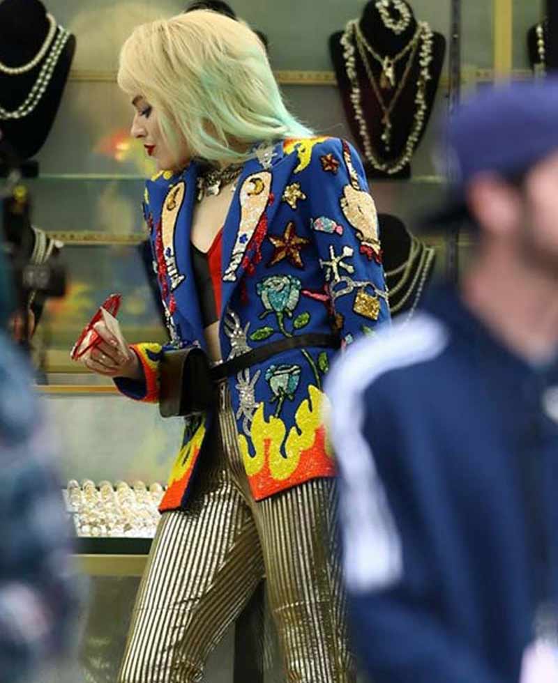 Birds of Prey Margot Robbie Blue Blazer Birds of Prey Margot Robbie Blue Blazer - Image 5