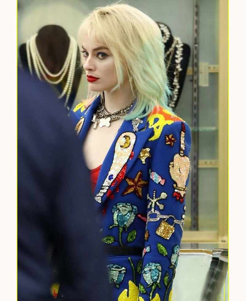 Birds of Prey Margot Robbie Blue Blazer Birds of Prey Margot Robbie Blue Blazer - Image 2