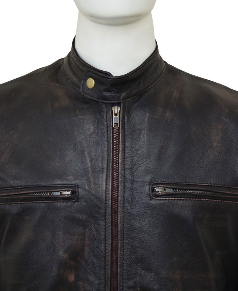 Mark Wahlberg Contraband Distressed Brown Leather Jacket Mark Wahlberg Contraband Distressed Brown Leather Jacket - Image 5