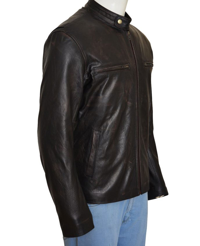 Mark Wahlberg Contraband Distressed Brown Leather Jacket Mark Wahlberg Contraband Distressed Brown Leather Jacket - Image 4