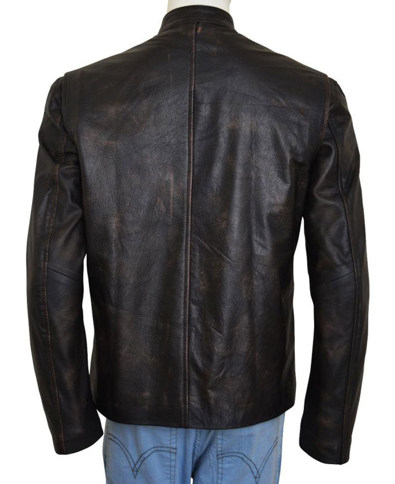 Mark Wahlberg Contraband Distressed Brown Leather Jacket Mark Wahlberg Contraband Distressed Brown Leather Jacket - Image 2