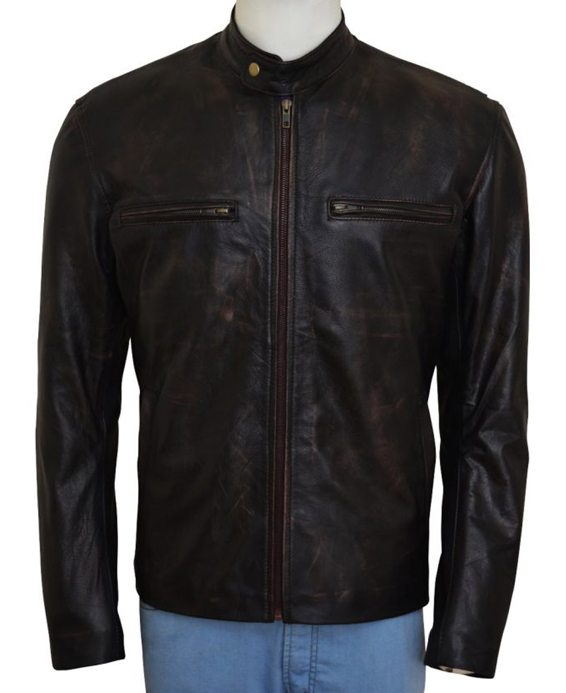 Mark Wahlberg Contraband Distressed Brown Leather Jacket Mark Wahlberg Contraband Distressed Brown Leather Jacket - Image 3