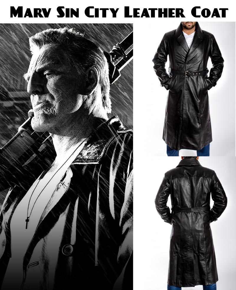 Marv Sin City Leather Coat Marv Sin City Leather Coat - Image 5
