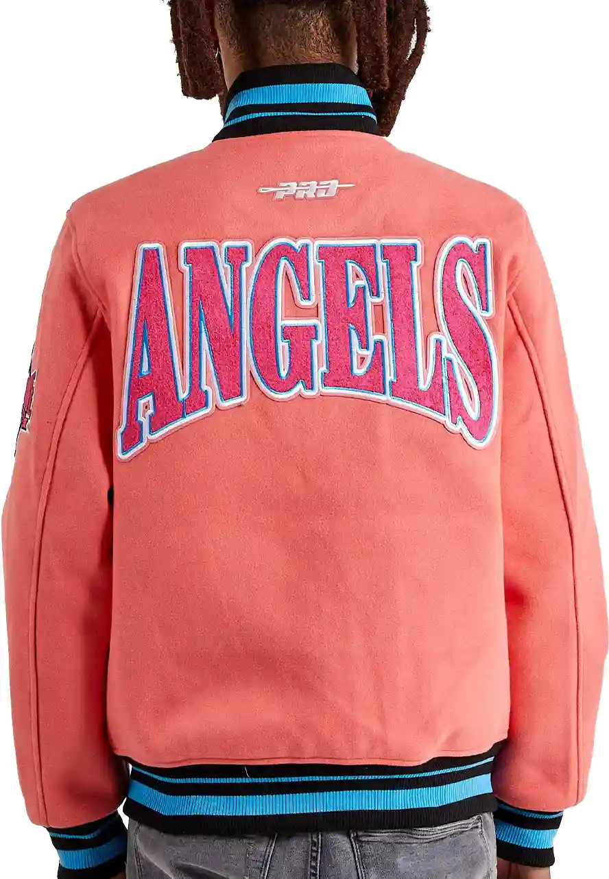 Mash Up Angels Peach Varsity Jacket Mash Up Angels Peach Varsity Jacket - Image 2