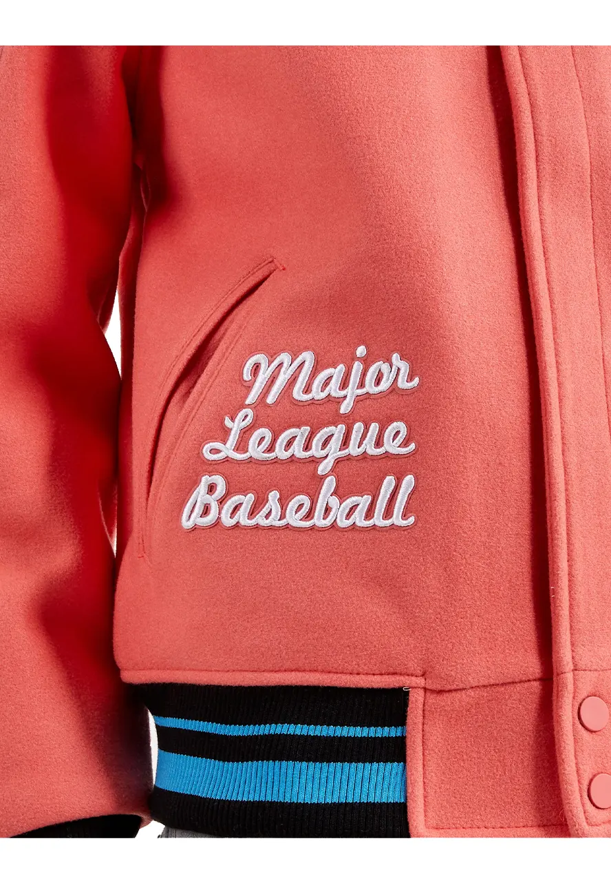 Mash Up Angels Peach Varsity Jacket Mash Up Angels Peach Varsity Jacket - Image 4
