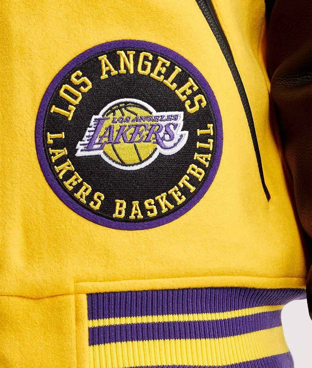 Mash Up Los Angeles Lakers Varsity Jacket Mash Up Los Angeles Lakers Varsity Jacket - Image 3