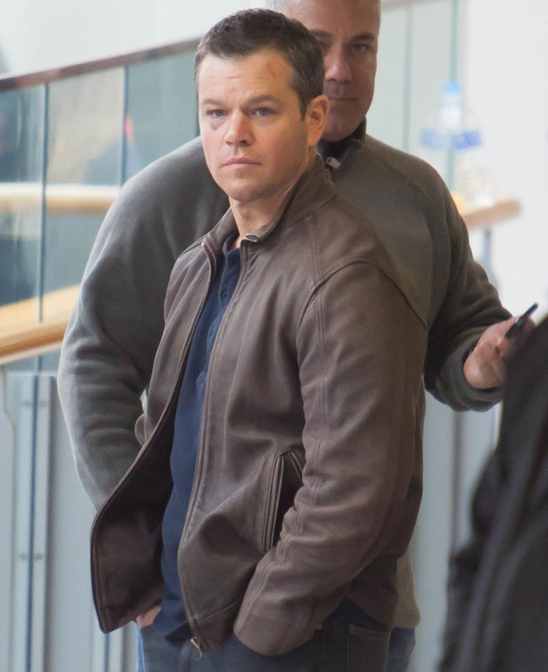 Matt Damon Jason Bourne Distressed Brown Leather Jacket Matt Damon Jason Bourne Distressed Brown Leather Jacket - Image 10