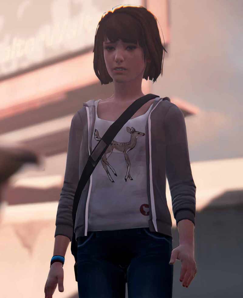 Life Is Strange 2 Max Caulfield Grey Hoodie Life Is Strange 2 Max Caulfield Grey Hoodie - Image 3