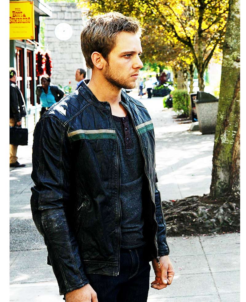 Bates Motel Max Thieriot Black Leather Jacket Bates Motel Max Thieriot Black Leather Jacket - Image 2