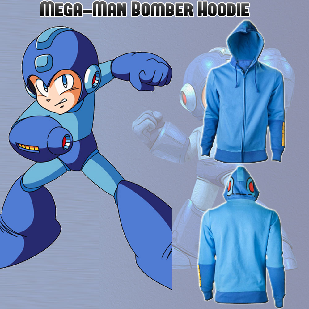 Mega Man Blue Hoodie Mega Man Blue Hoodie - Image 3