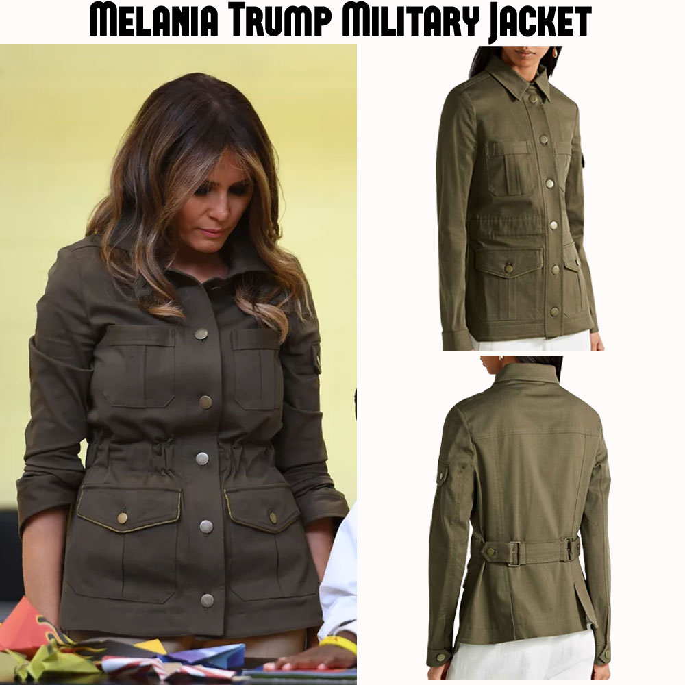 Melania Trump Cotton Military Jacket Melania Trump Cotton Military Jacket - Image 3