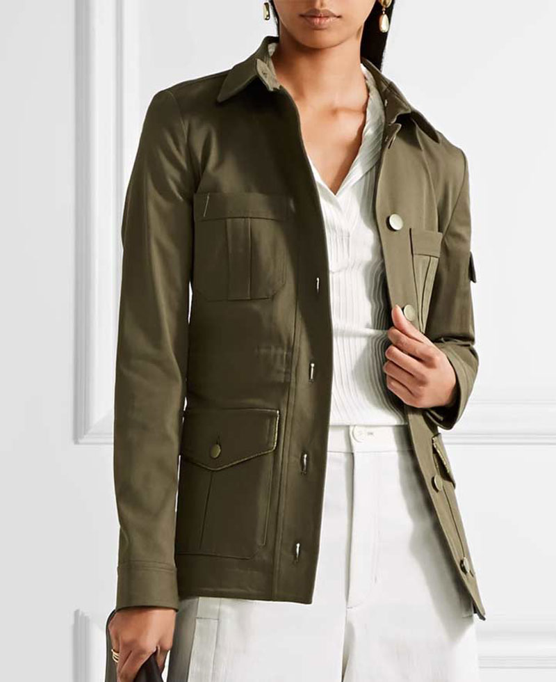 Melania Trump Cotton Military Jacket Melania Trump Cotton Military Jacket - Image 4