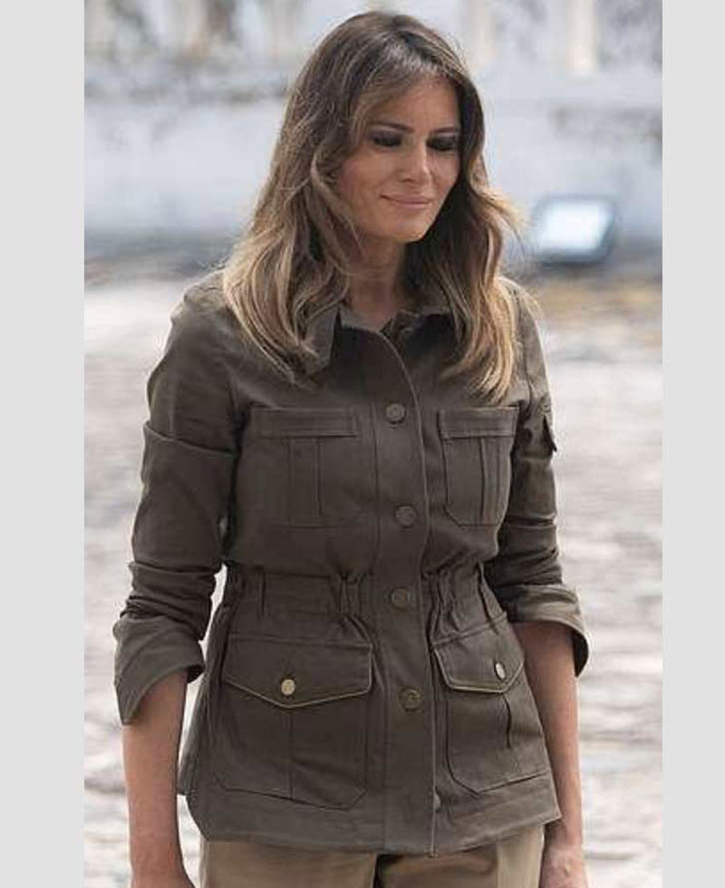 Melania Trump Cotton Military Jacket Melania Trump Cotton Military Jacket - Image 5