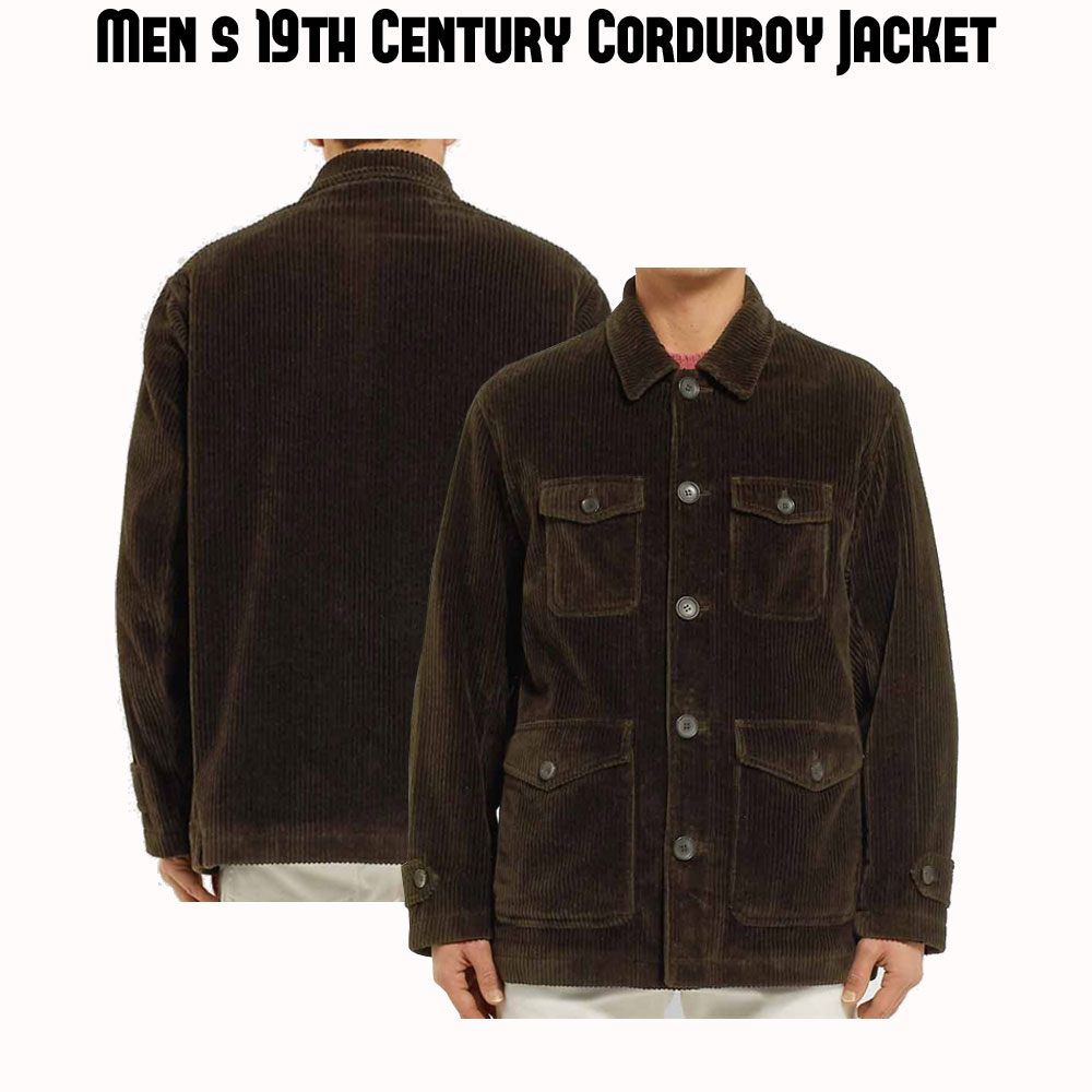 Men's 19th Century Style Brown Corduroy Jacket Men's 19th Century Style Brown Corduroy Jacket - Image 3