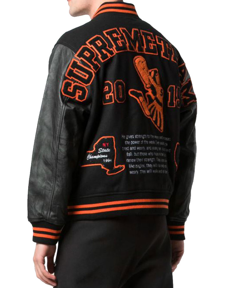 Men's Varsity Supreme Team S Letterman Jacket Men's Varsity Supreme Team S Letterman Jacket - Image 2