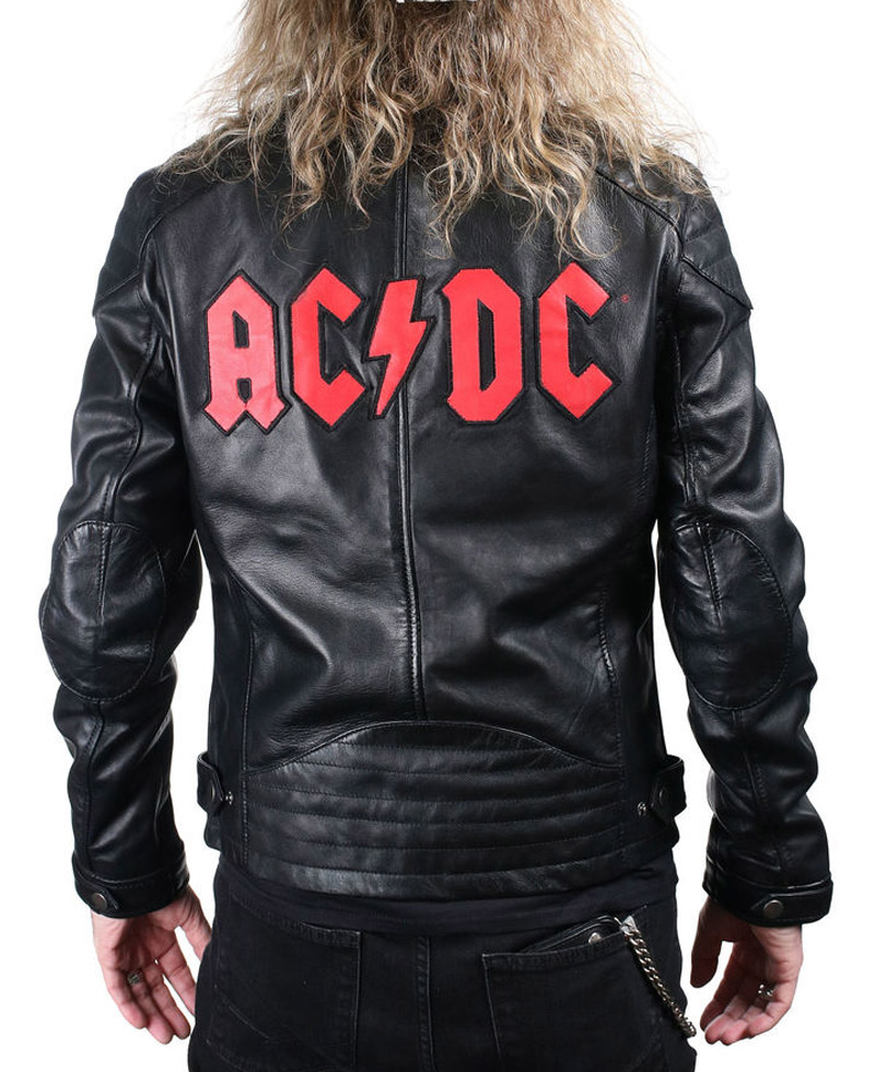 Men's ACDC Biker Leather Jacket Men's ACDC Biker Leather Jacket - Image 2