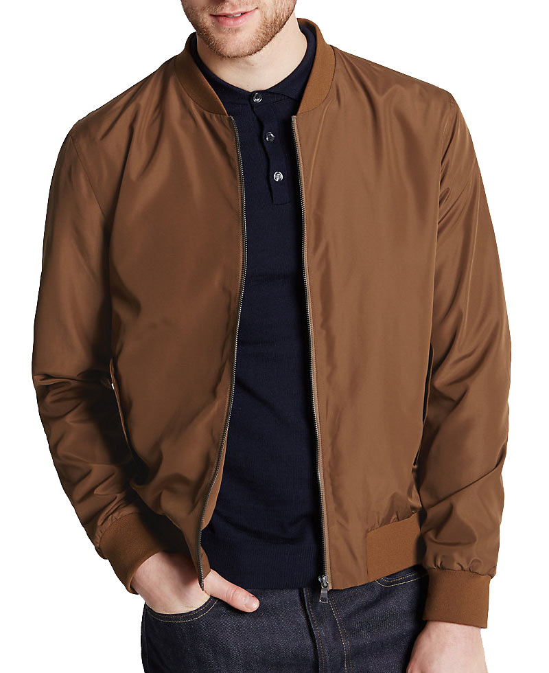 Men's Bomber Brown Baseball Jacket