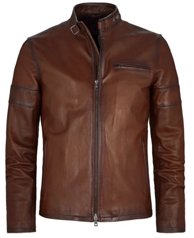 Men's Cafe Racer Daytona Vintage Leather Jacket Men's Cafe Racer Daytona Vintage Leather Jacket - Image 3