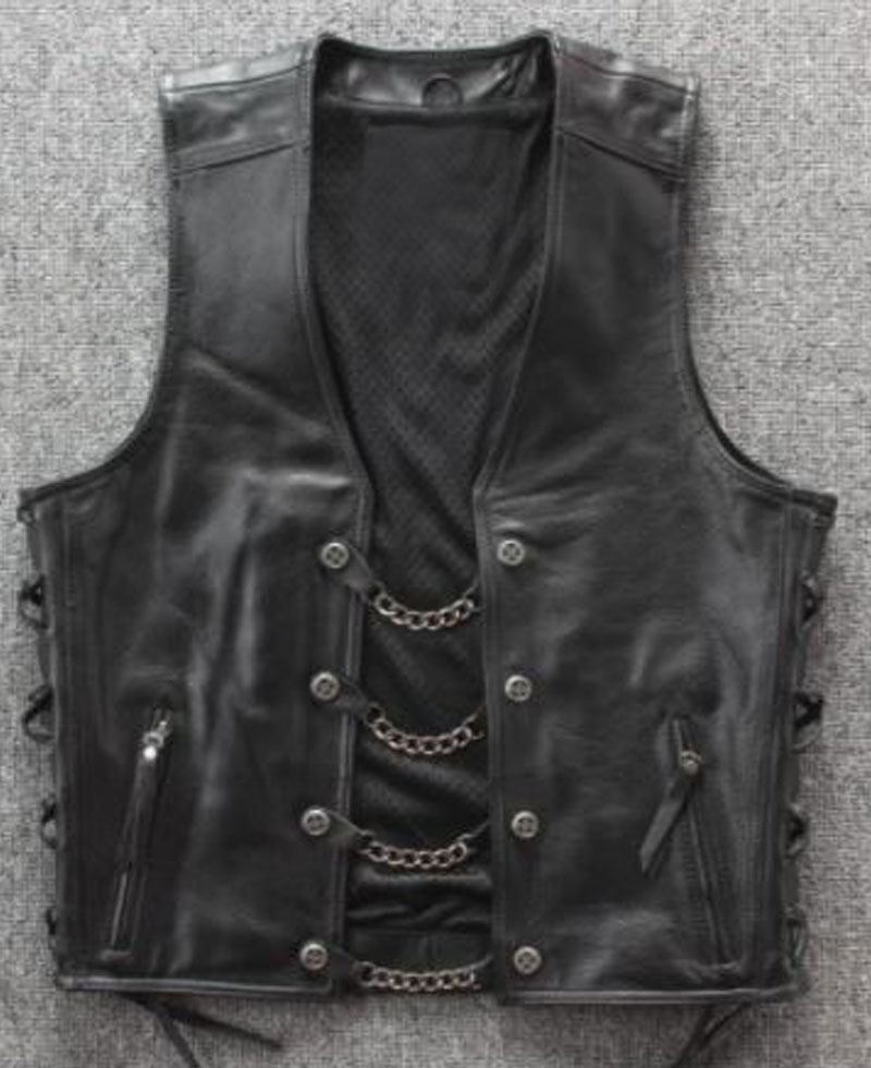 Men's Chain Biker Black Vest Men's Chain Biker Black Vest
