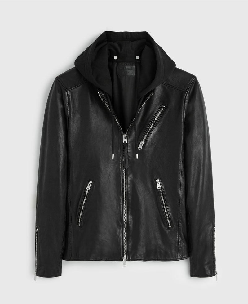 Men's Harwood Motorcycle Black Leather Jacket Men's Harwood Motorcycle Black Leather Jacket