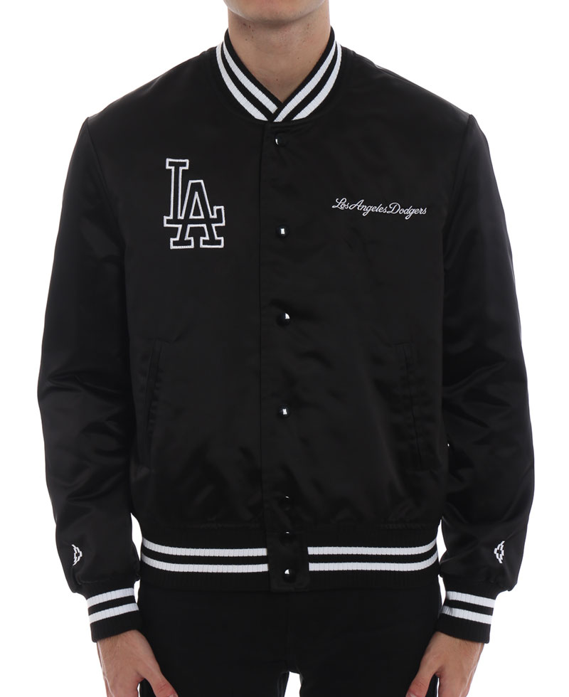 Men's Los Angeles Dodgers Black Satin Jacket Men's Los Angeles Dodgers Black Satin Jacket - Image 2