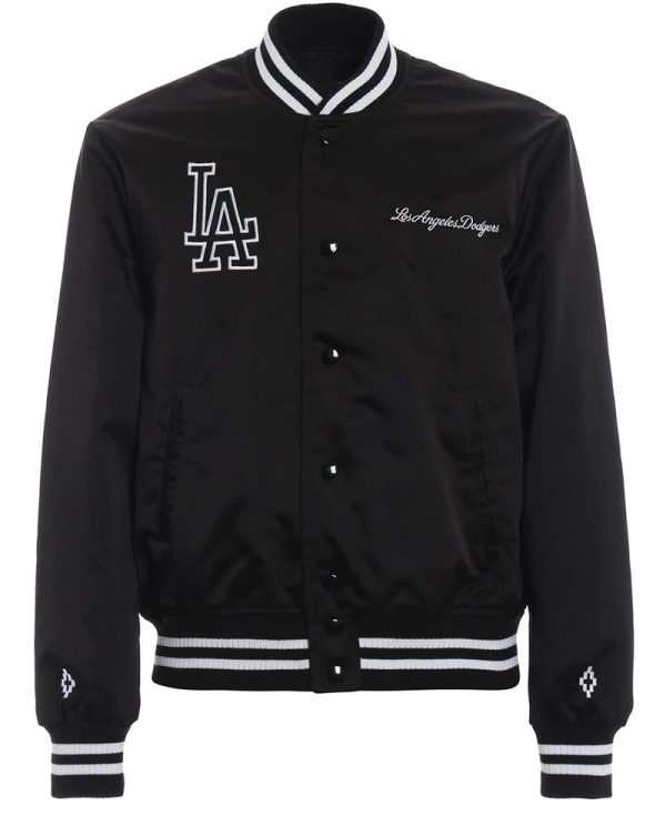 Men's Los Angeles Dodgers Black Satin Jacket