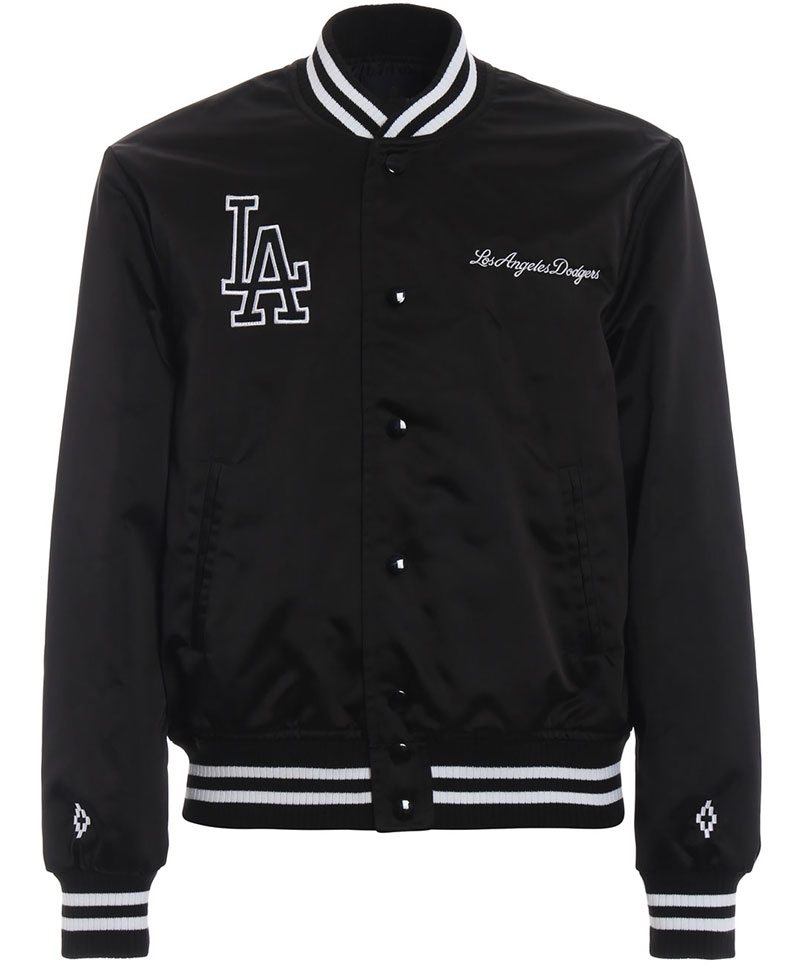 Men's Los Angeles Dodgers Black Satin Jacket