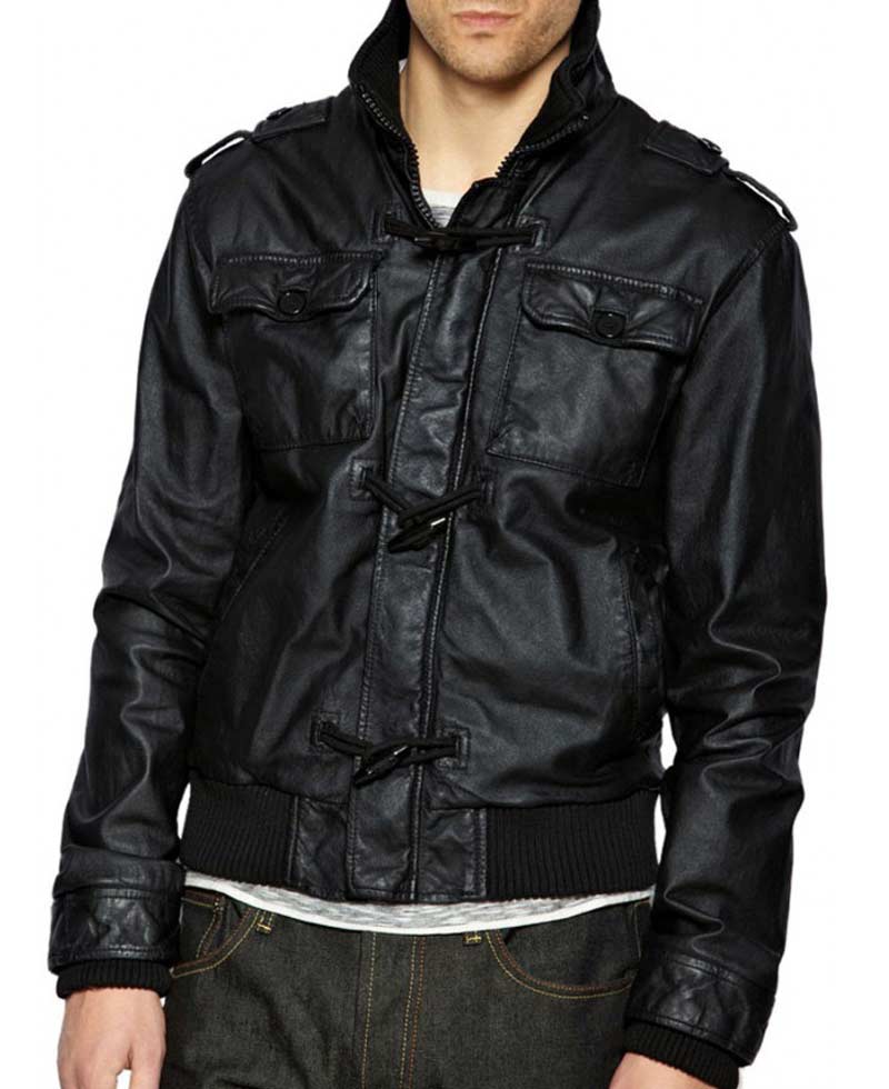 Men's Stand Collar Black Designer Bomber Jacket Men's Stand Collar Black Designer Bomber Jacket